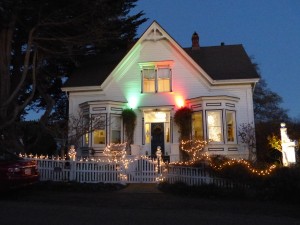 Holiday Lights on a Victorian